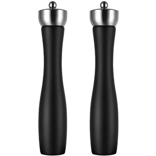 Salt and Pepper Grinders Refillable Set,Solid and Durable Salt Grinders Suited for Sea Salt,Peppercorn 12 inch color box