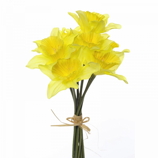 Artificial Daffodil Plant 9 Stem Bunch 33cm
