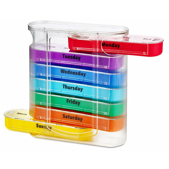 Organizer Pill Box Pill Case Medicine Reminder Portable Travel Container