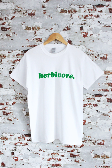 Herbivore Printed T-Shirt, Multiple Sizes & Colours, Mens & Womens Top, Animal Rights, Go Vegan, Birthday Gift, Herbs, Graphic Tee
