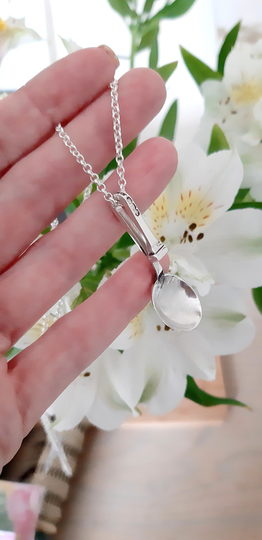 Solid Silver Salt Spoon Necklace 1940