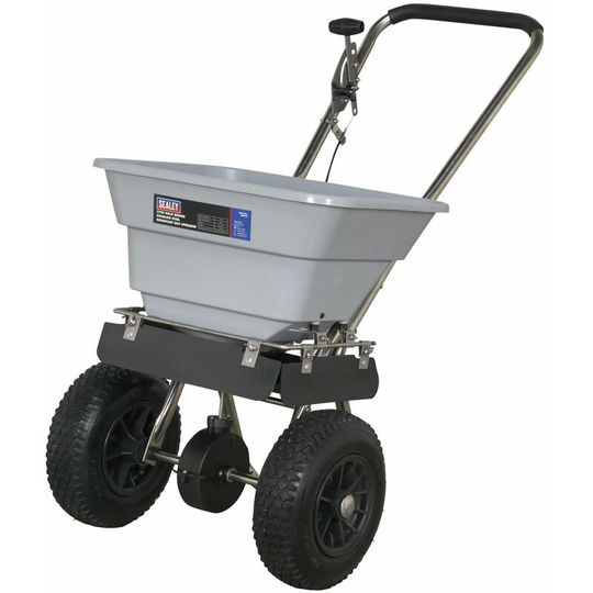 Sealey - Stainless Steel Broadcast Salt Spreader 37kg Walk Behind