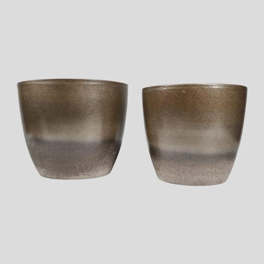 Bronze Glazed Ceramic Planter - Indoor Plant Pots