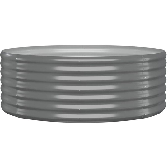 Vidaxl - Garden Planter Powder-coated Steel 100x100x36 cm Grey Grey