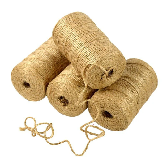 1 Spool 100M 109Yds Natural Brown Linen Craft Rustic Cord, Decor Rope, Gift Wrapping, Macrame, Diy Weaving, Organic Flax 2mm