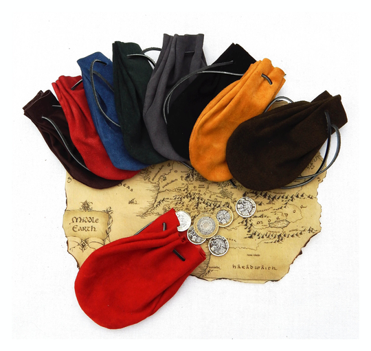Drawstring Pouch, Bag in British Leather. Coin Purse For Jewellery, Medicine, Crystals, Dice, Rings Etc