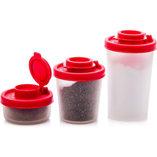 Bpa Free Clear Plastic Salt and Pepper Shaker, Travel Kit, For Salt, Pepper, Spices, Ideal for Camping, Hiking, Outdoor Cooking