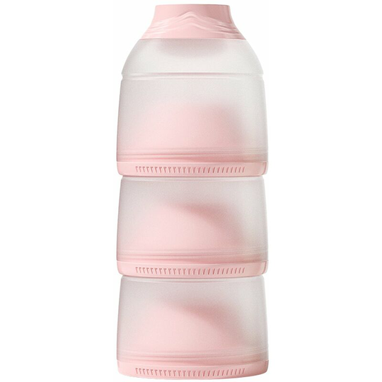 3 Compartment Milk Powder Storage Box Stackable Powder Formula Dispenser Portable Rotary Milk Powder Box Food Storage Containers for Travel Outdoor