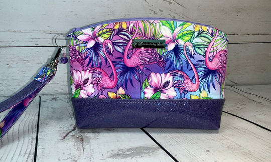 Flamingo Wristlet Pouch