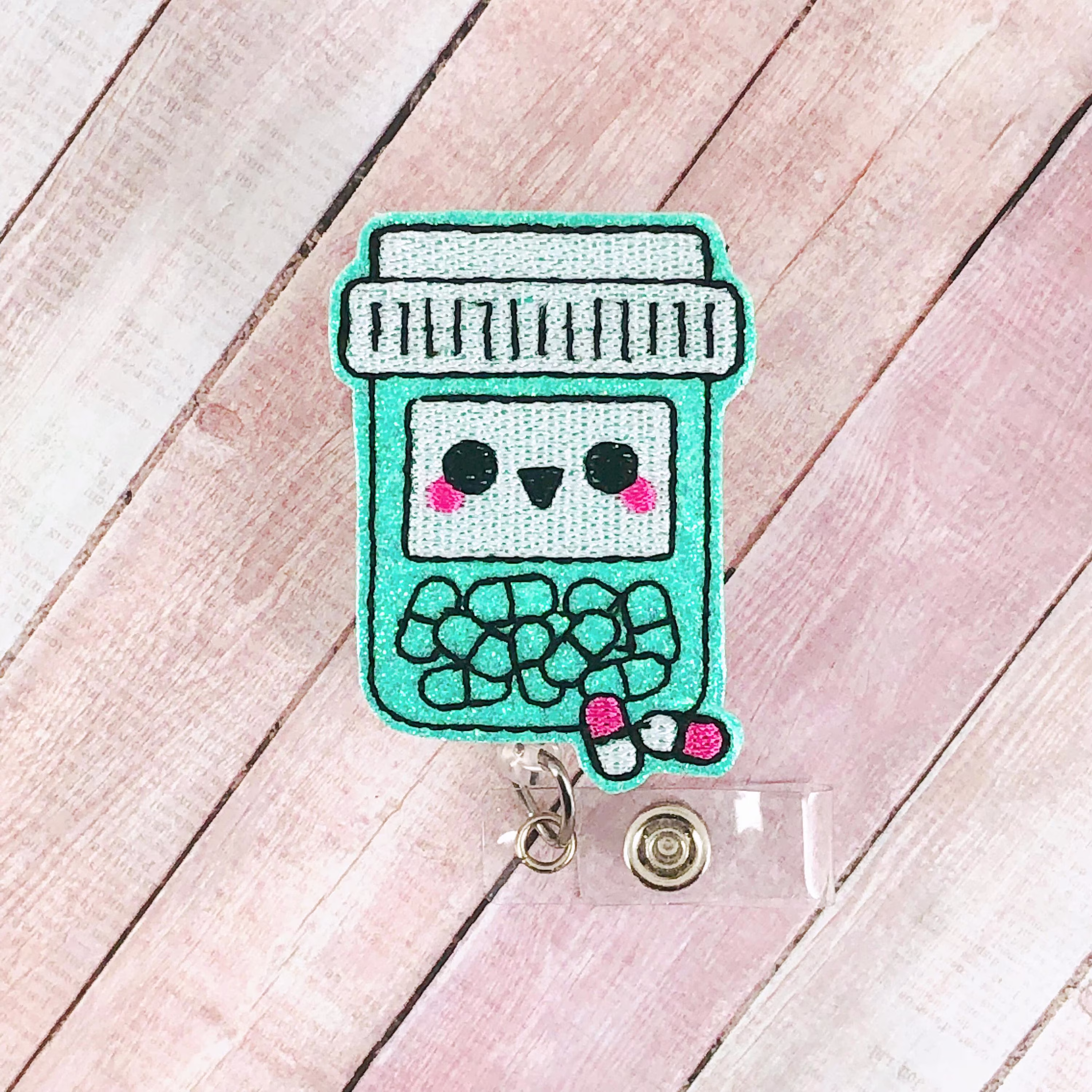 Pharmacist Badge Reel - Pill Funny Clip Medicine Pull