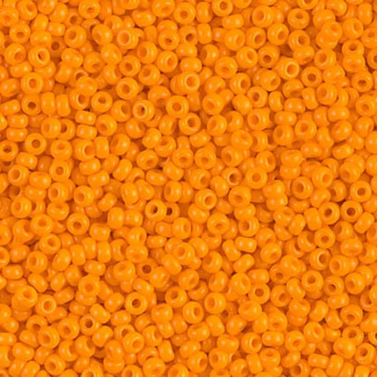 Miyuki Seed Beads 11/0 Opaque Light Orange 11-406L 24G Japanese Bead, Size 11 Glass Rocaille Bead