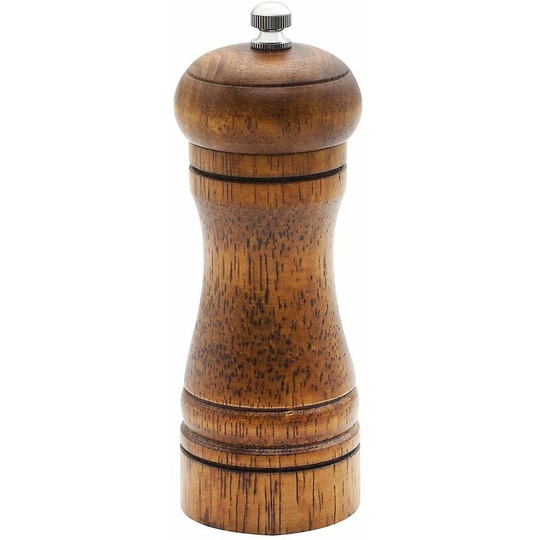 Wooden Pepper Mill, Solid Wood Manual Pepper Mill Salt - 5 inch, Manual Oak Pot Pepper Mill and Freshly Ground Pepper Seasoning Bottle