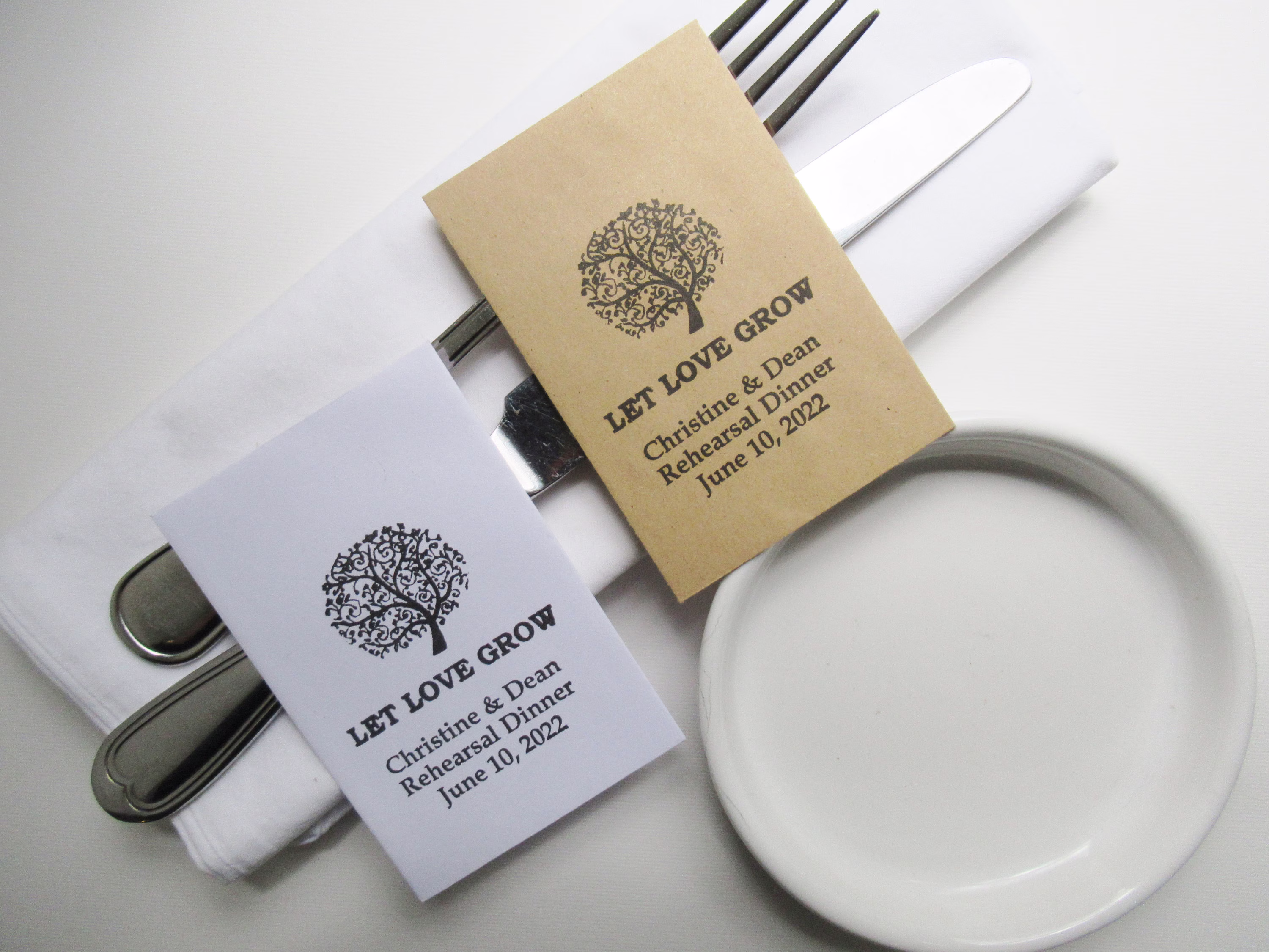 Diy Rehearsal Dinner Favors, Seed Packets With Your Names & Date, Let Love Grow