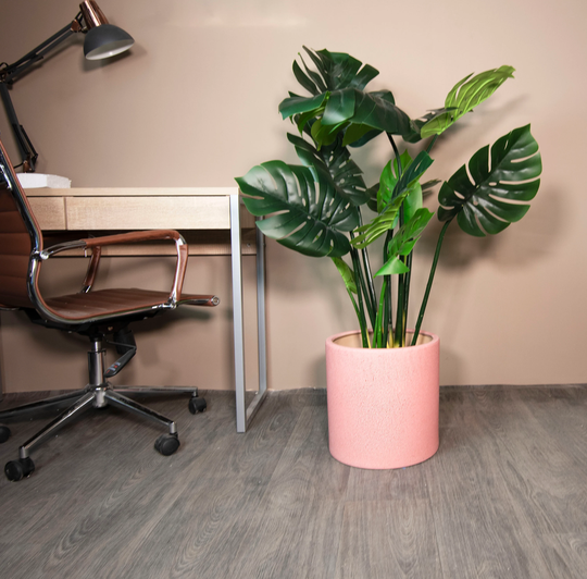 Ceramic Cylinder Pot - Mid Century Modern Planter Extra Large 13'' With Drainage Hole Planters Indoor Plant Pots Flower
