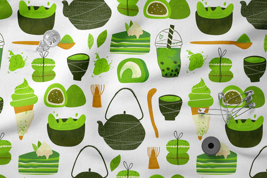 Colorful Matcha Cotton 100%, Eco-Print, Printed Cotton Fabric, Fabric, Width 150cm /60