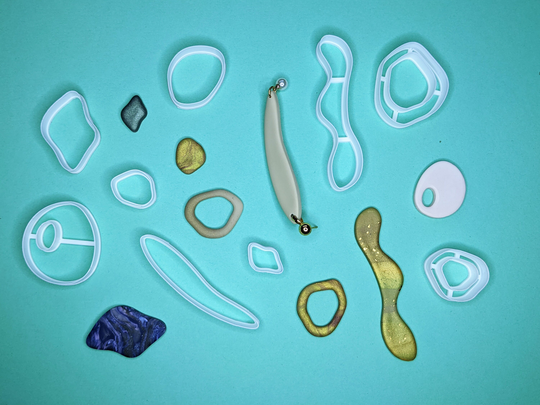 9 Pcs Maxi Set -Organic Cutters For Polymer Clay Creations, Set, Bundle, Organic Shapes