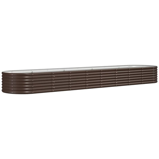 Vidaxl - Garden Planter Powder-coated Steel 368x80x36 cm Brown Brown