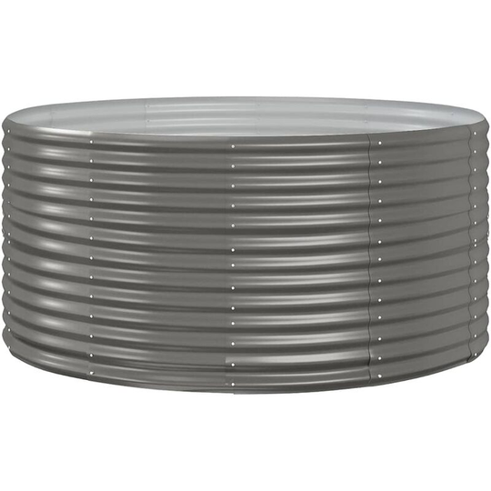 Vidaxl - Garden Planter Grey 140x140x68 cm Powder-coated Steel Grey