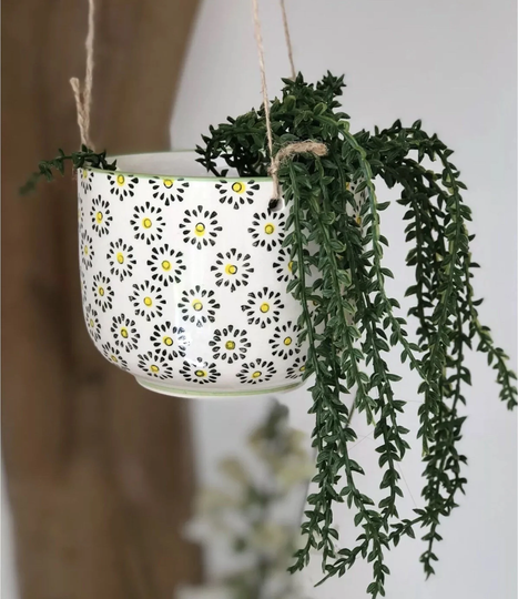 Hanging Ceramic Plant Pot, Contemporary Home Decor, Garden Planter , Indoor
