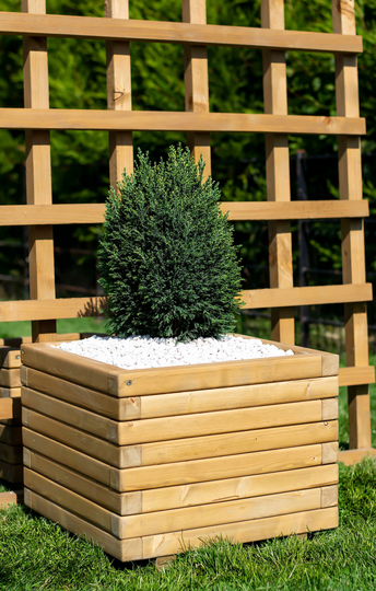 40cm Small Square Wooden Planter