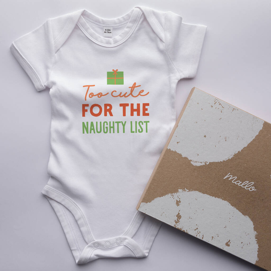 Organic Cotton Funny Christmas Baby Onesie