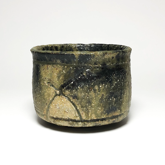 Small Ash Glazed Tea Bowl Matcha Chawan Ceramic Ware For Japanese Ceremony