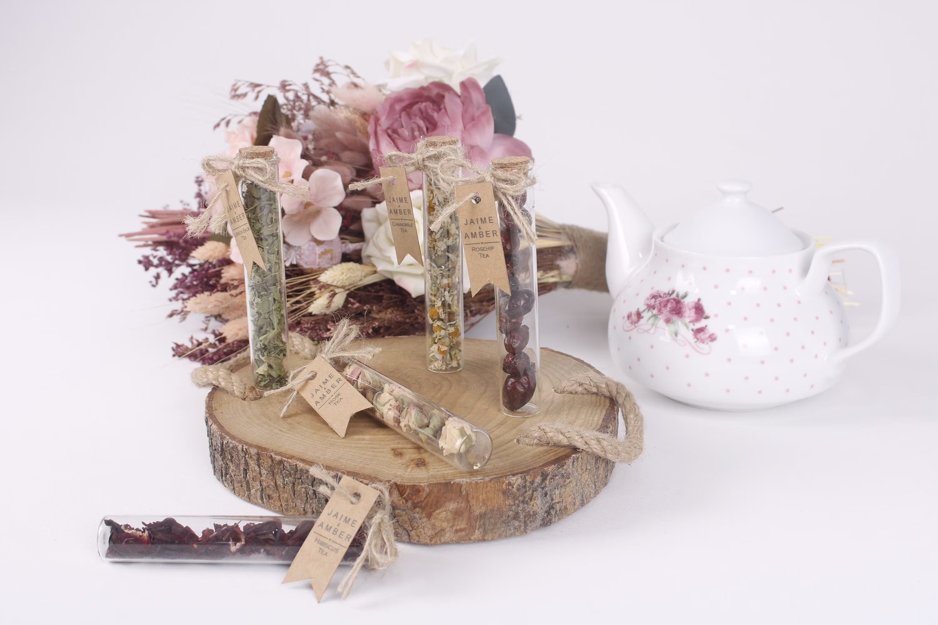 Wedding Tea Favors For Guests in Bulk | Rustic Unique Bridal Showers Thank You Baby Shower