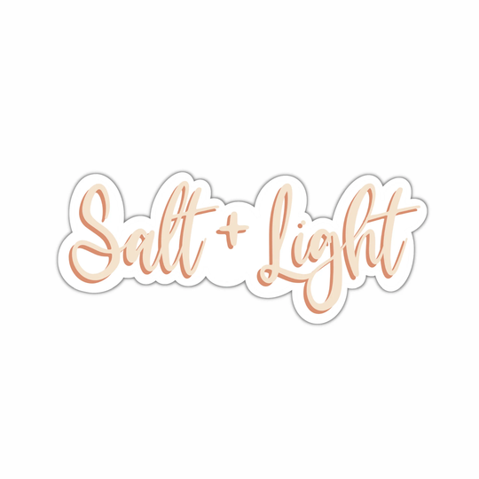 Salt & Light Script Sticker