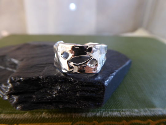 sterling Silver Unusual Ring, Organic Unique Jewellery, Inspired By Nature, Emma Edwards Jewellery