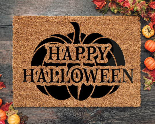 Happy Halloween - Pumpkin Fall Door Mat Seasonal Decor Welcome