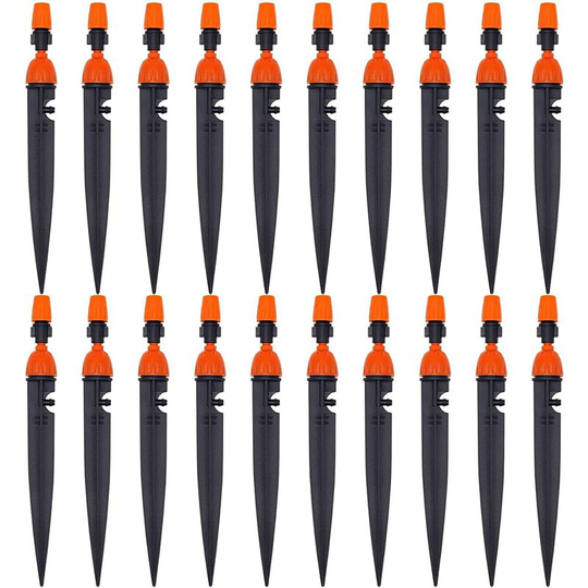 20 Adjustable Drip Irrigation Nozzle Garden Plant Irrigation Nozzle 360 Degree Dripper Atomizer Cooling/Irrigation Equipment