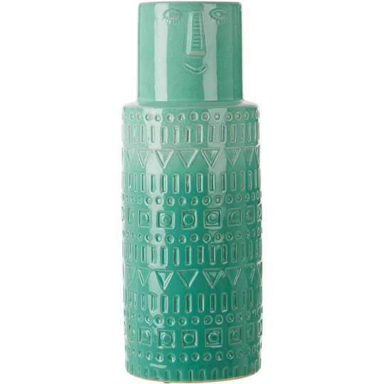 Premier Housewares - Mimo Large Aqua Face Vase