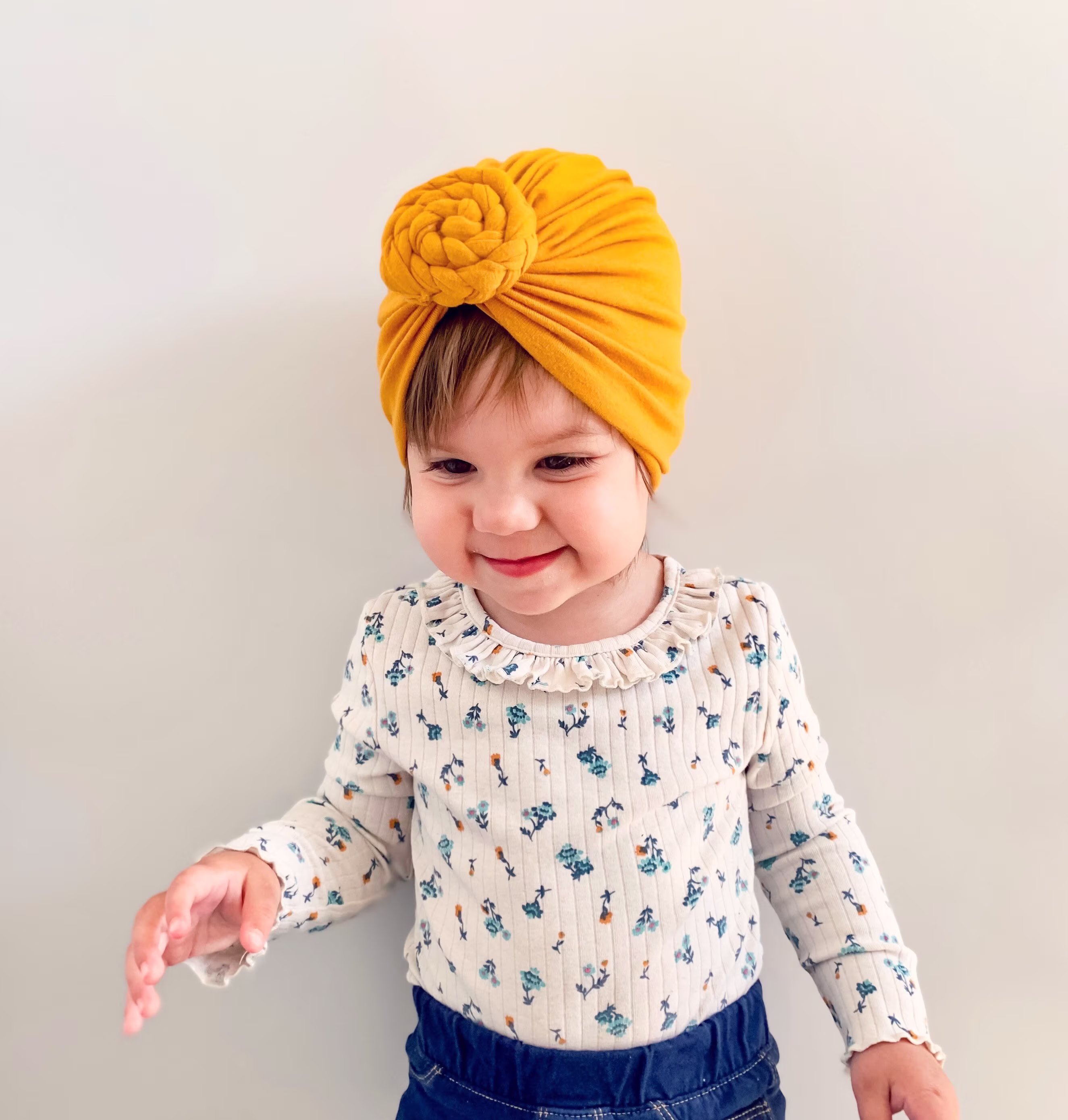 Organic Braided Baby Turban Hat/Braid Swirl Head Wrap Infant Toddler Girl Adult Fashion Shower Gift For Her