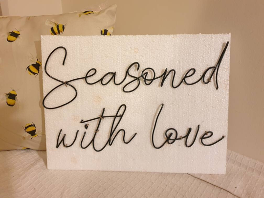 Wire Words | Seasoned With Love Bespoke Wall Art Quotes & Sayings