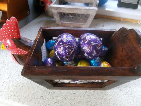 Large Chicken, Egg Basket - Handcrafted