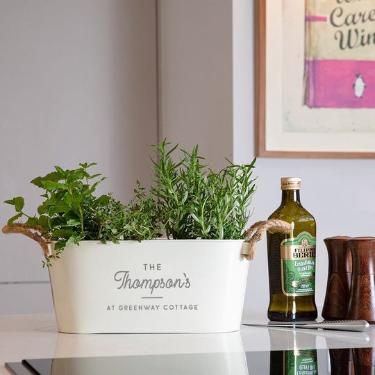 Personalised Flower Planter Pot For Family - Personalized Housewarming Gift Couples Unique Moving in Friends