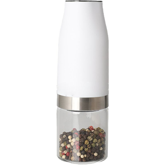 Fvbjd - Electric Salt and Pepper Grinder Set - Gravity Salt and Pepper Grinder Set Automatic Battery Operated White