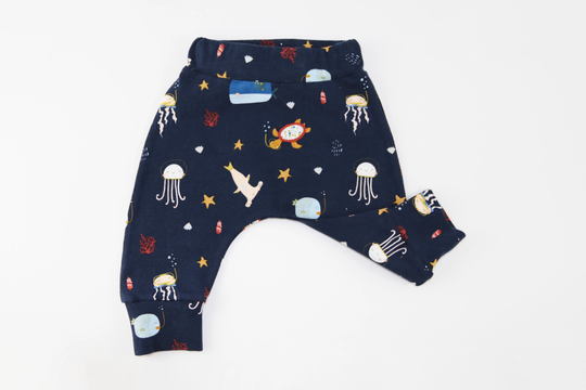 Organic Baby Leggings, Sea Animals Leggings