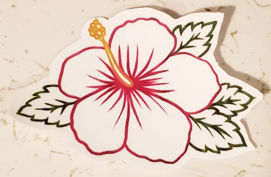 Hibiscus Flower Sticker