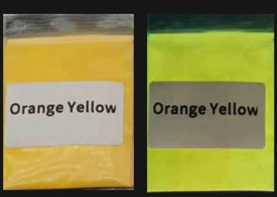 Luminous Orange Yellow Glow in Dark Pigment Mica Powder, Paint , Nail Art Crafts Acrylic
