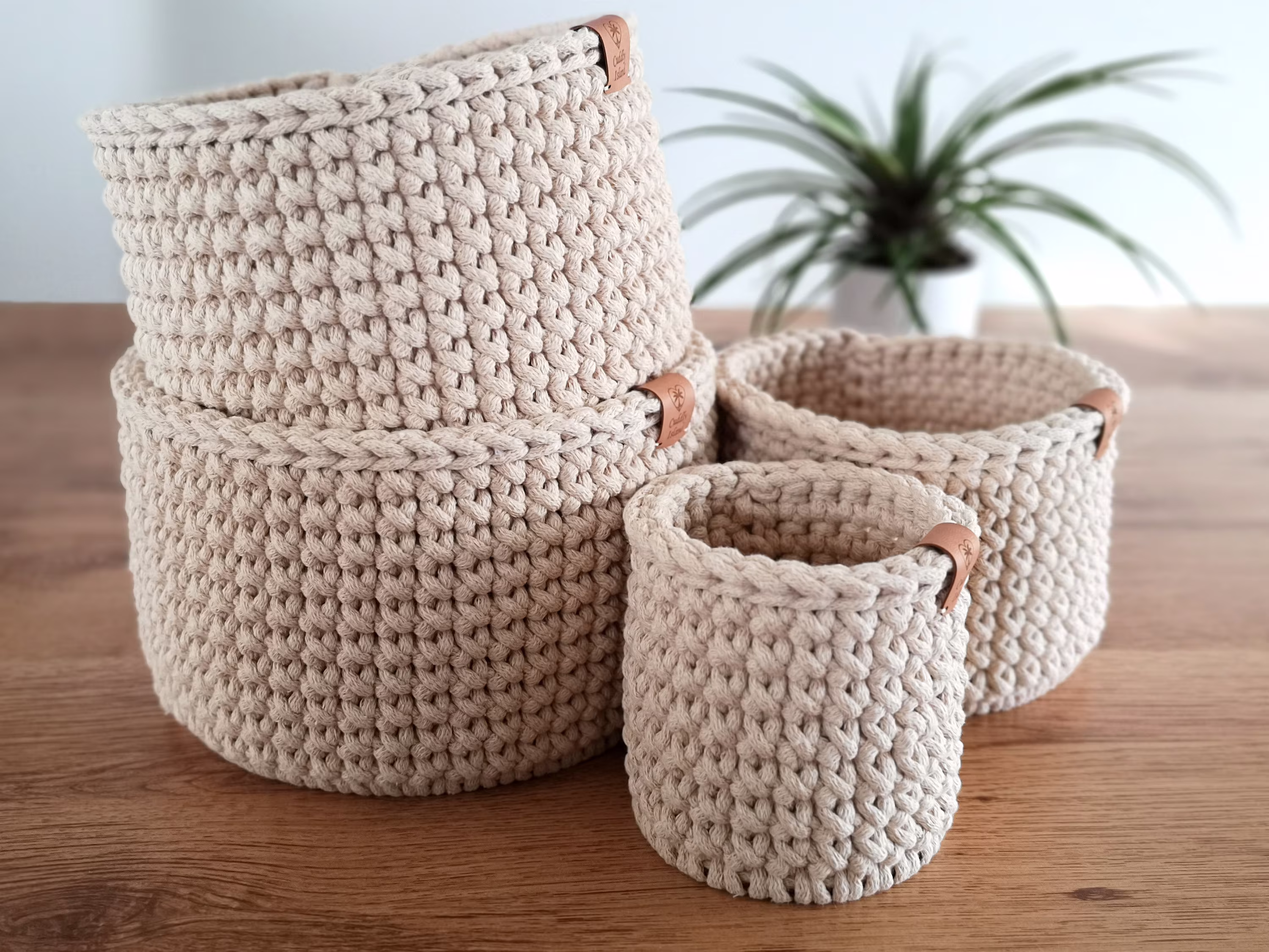 Storage Basket, Bathroom Cosmetics Storage, Baby Room Organizer, Nursery Crochet Basket Christmas Gift, Decor