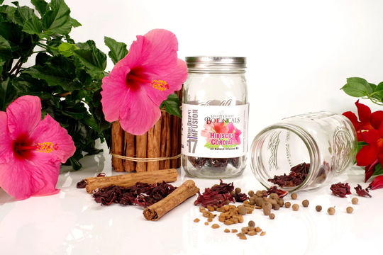 Hibiscus Cordial Infusion Kit - Makes 96 Oz Infused Vokda Or 72 Syrup