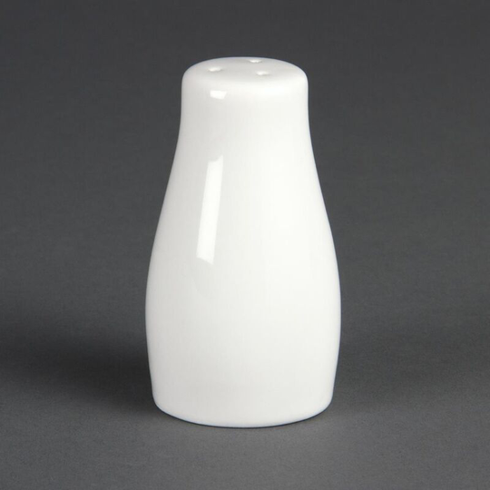 Whiteware Salt Shakers 90mm Pack of 12 - C213 - Olympia