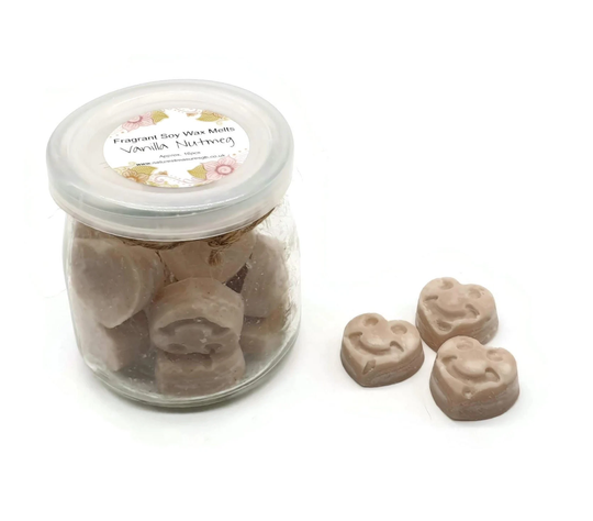 Vanilla Nutmeg Scented Soy Wax Melts - Fragrant 16 Pieces Eco Friendly Candle Intention Manifesting Chakra Gift