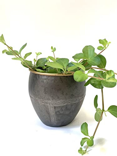 Houseplant Planter - Rustic Metal | 11 X 11.5 cm