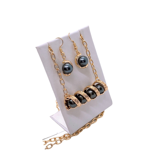 Hawaiian Spiraling Necklace Earring
