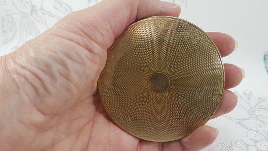 Vintage Powder Compact, Gold Tone Retro Compact Mirror, Vintage Make Up Accessories, Wedding Gifts, Unique Gift For Her