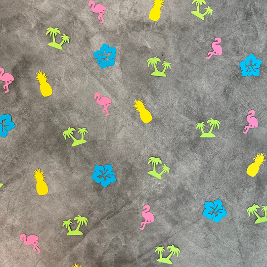 Summer Themed Table Confetti | Tiki Party Scatter Decorations Hawaii Decor Beach Shape