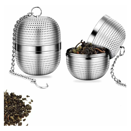Betterlifegb - Betterlife 2 Pcs Tea Infuser Tea Strainer with Stainless Steel Chain Filter for Tea Spices Most Cups and Teapots