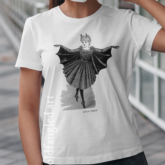 Little Demon | 1892 - Unisex Organic T-Shirt, Vintage Style Art T-Shirt